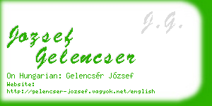 jozsef gelencser business card