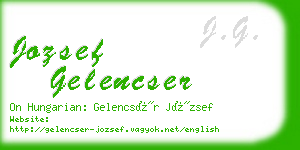 jozsef gelencser business card